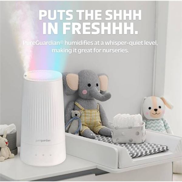 PureGuardian H4810W Top Fill Ultrasonic Humidifier with 1-Gallon Tank