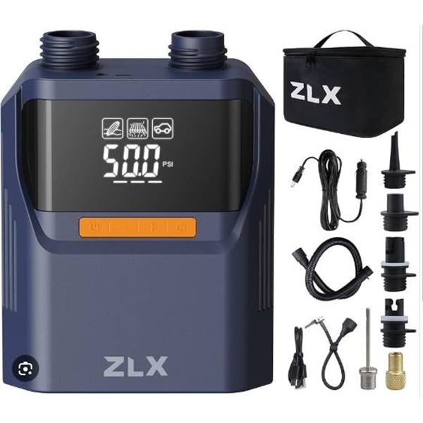 ZLX Electric Air Pump with Dual Stage Inflation and Deflation