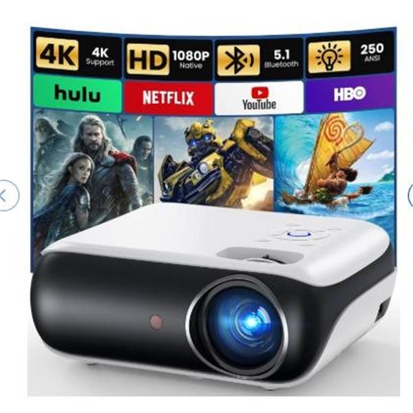 Happrun Model H1 video projector Features dimensions of 10.59 x 4.45 x 8.35 inches