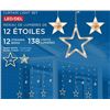 Image 1 : LED Star Curtain Lights Warm White, 10-Star Set