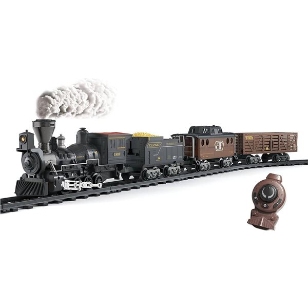 Classical Steam Train Model With LED, Steam, and Sound Effects