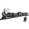 Image 1 : Classical Steam Train Model With LED, Steam, and Sound Effects