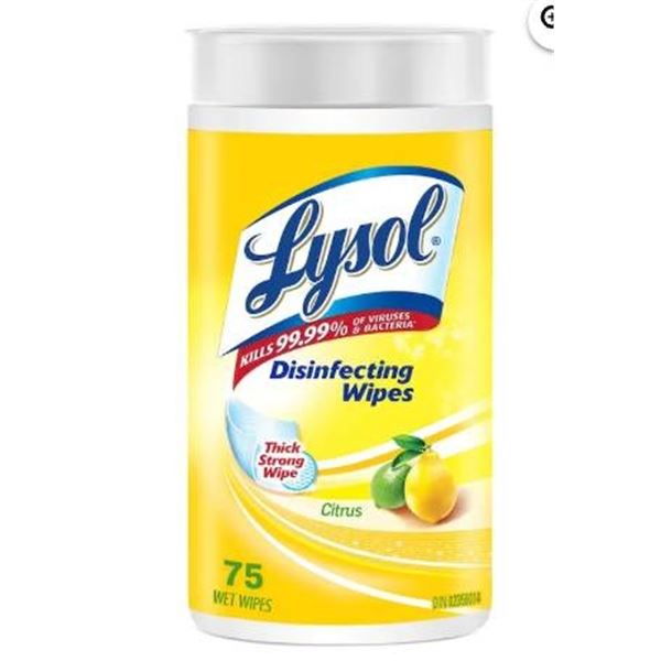 Lysol Advanced Lemon Wet Wipes 550 Count Pack