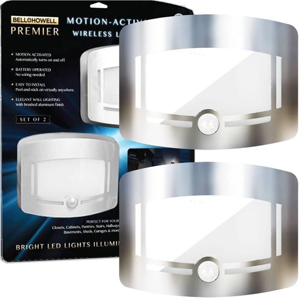 Bell + Howell Premier Wireless Motion Activated LED Lights, Set of 2