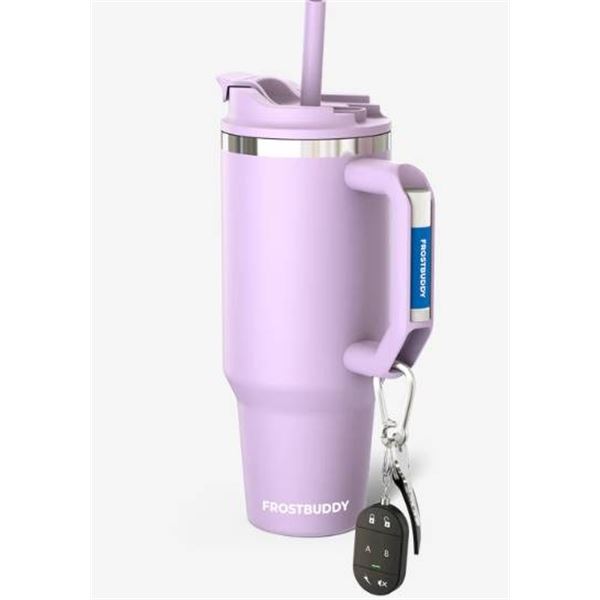 FrostBuddy 40oz ThiccBuddy Iced Coffee Insulator with Straw