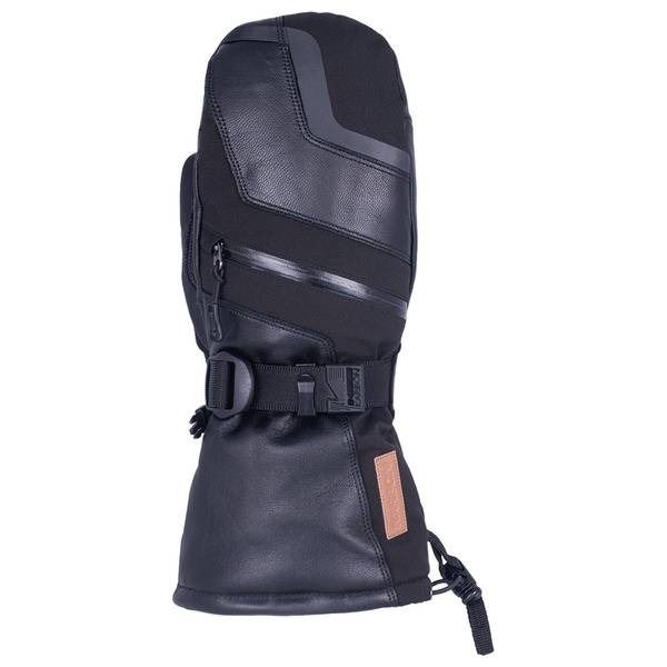 Karbon Medium Black and Gray Winter Gloves with Adjustable Strap