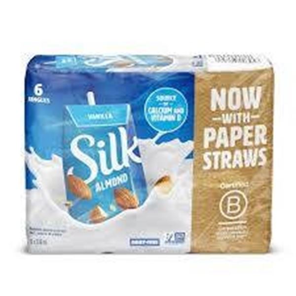 Silk Almond Vanilla Dairy-Free Beverage 6x236mL Pack
