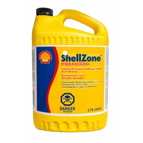 ShellZone Premixed Antifreeze/Coolant 3.78 Liters, Lot of 3