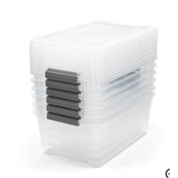 Tuffstore Latchbox Set, 6-Pack, 12.2 L / 3.2 Gal Storage Containers