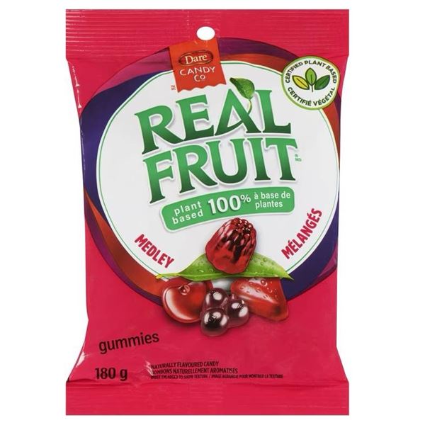 Real Fruit Medley Plant-Based 12 x 180 g Packs