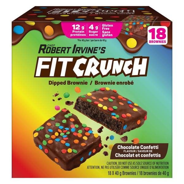 Robert Irvine’s FITCRUNCH Dipped Brownie Chocolate Confetti – 18 pieces