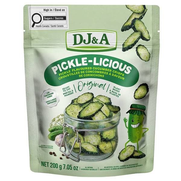 DJ&A Pickle-Licious 7.05 Oz Pickle Flavored Crisps 200g