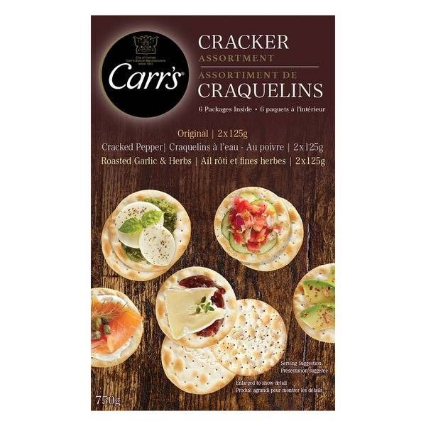 Carr’s Cracker Assortment – 6 Packages – 2x125g Each Variety