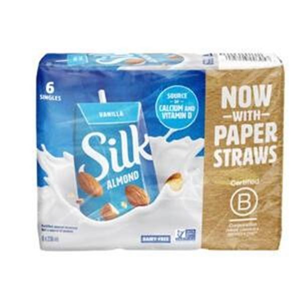 Silk Almond Vanilla Dairy-Free Drink (3 Packs of 6x236mL)