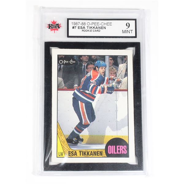 1987-88 #7 ESA TIKKANEN KSA GRADED 9