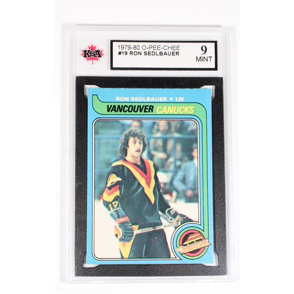 1979-80 #19 RON SEDLBAUER KSA GRADED 9