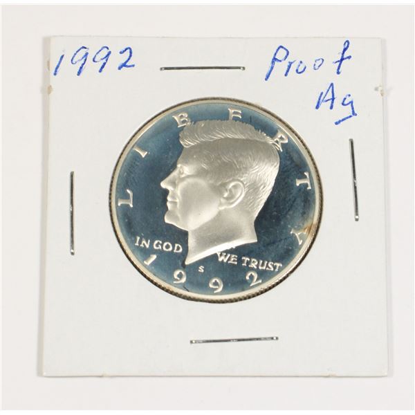 1992 AMERICAN HALF DOLLAR PROOF AG