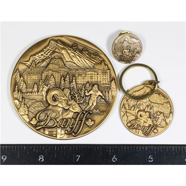 BUNDLE OF BANFF ALBERTA COLLECTIBLES INCLUDING KEY