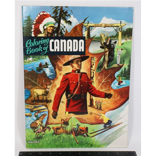 VINTAGE COLORING BOOK OF CANADA