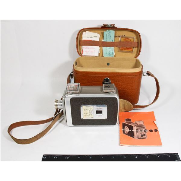 KODAK BROWNIE 8MM MOVIE CAMERA II IN CARRY CASE