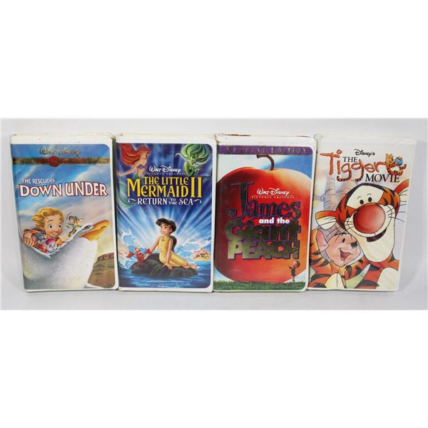 VHS BUNDLE OF 4 DISNEY TIGER LITTLE MERMAID 2