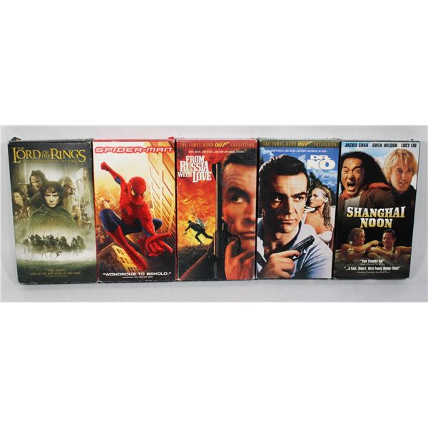 VHS BUNDEL OF 5  SPIDER MAN LOTR 007