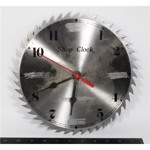 SAW BLADE SHOP CLOCK