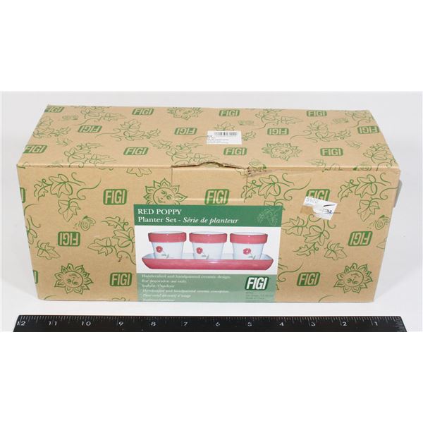 RED POPPY PLANTED SET