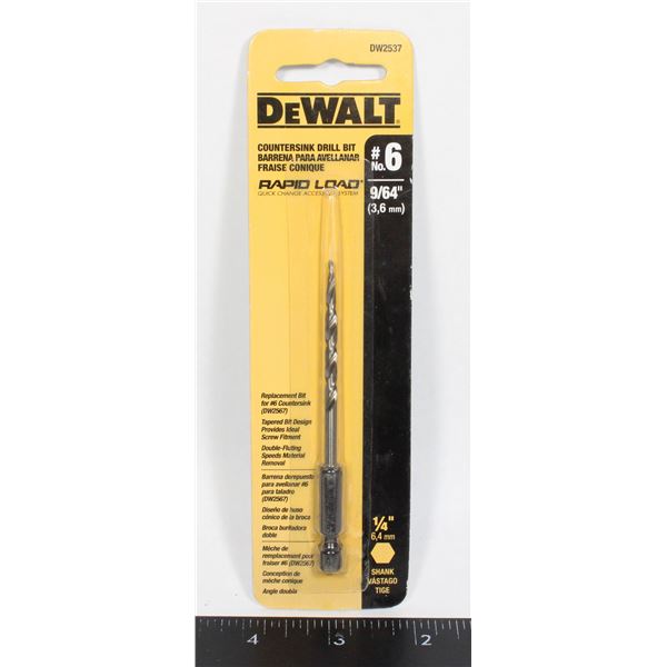 NEW DEWALT NO.#6 REPLACEMENT DRILL BIT