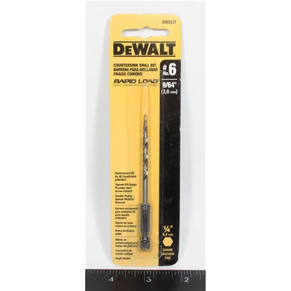 NEW DEWALT NO.#6 REPLACEMENT DRILL BIT