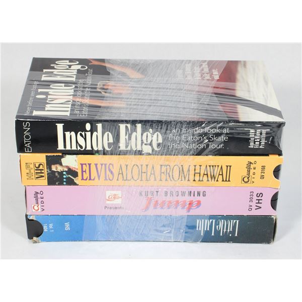 5 VHS TAPES ELVIS ALOHA FROM HAWAII