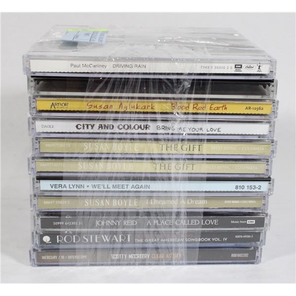 LOT OF CD'S INCLUDING PAUL MCCARTNEY DRIVING RAIN,