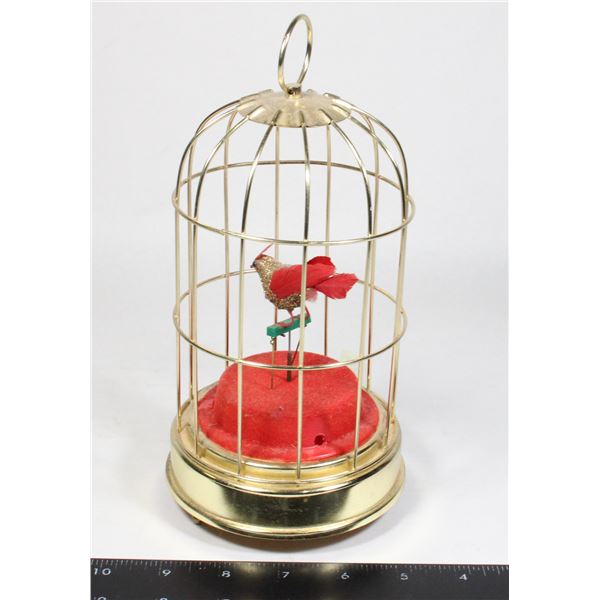 VINTAGE BIRD CAGE MUSIC BOX