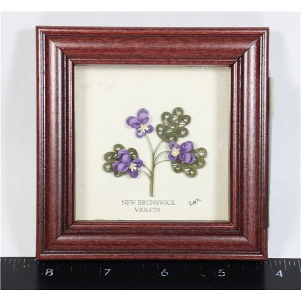 VINTAGE FRAMED QUILLING ART