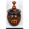Image 1 : VINTAGE HAND CARVED WOODEN JAR