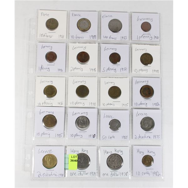 20 COINS 4 COUNTRIES