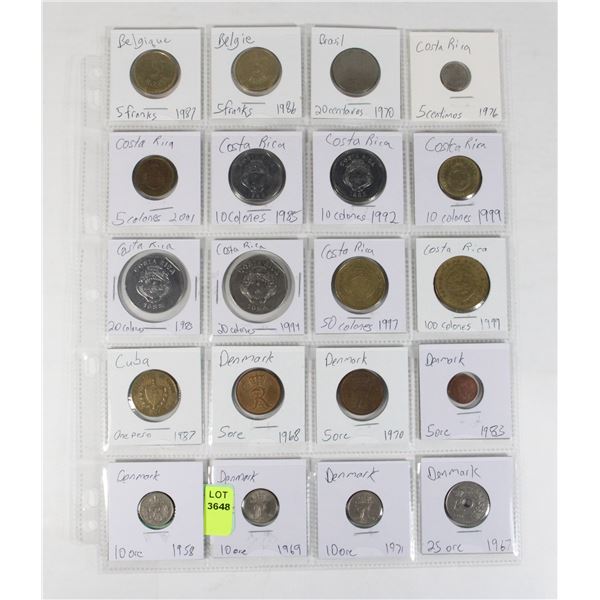 20 COINS 6 COUNTRIES