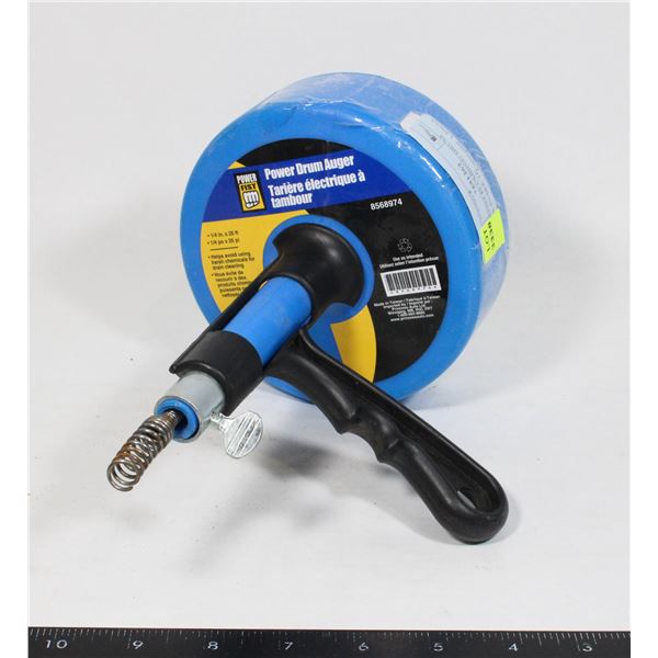 POWERFIST PLUMBING DRUM AUGER SNAKE 25'