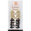 Image 1 : NEW 6 PCE SET GLITTER CAT BOW ALLIGATOR CLIP HAIR