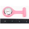 Image 1 : NEW PINK SILICONE NURSES WATCH WITH LOCKING