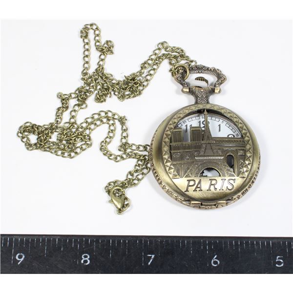 NEW EIFFEL TOWER/PARIS DESIGN POCKET WATCH