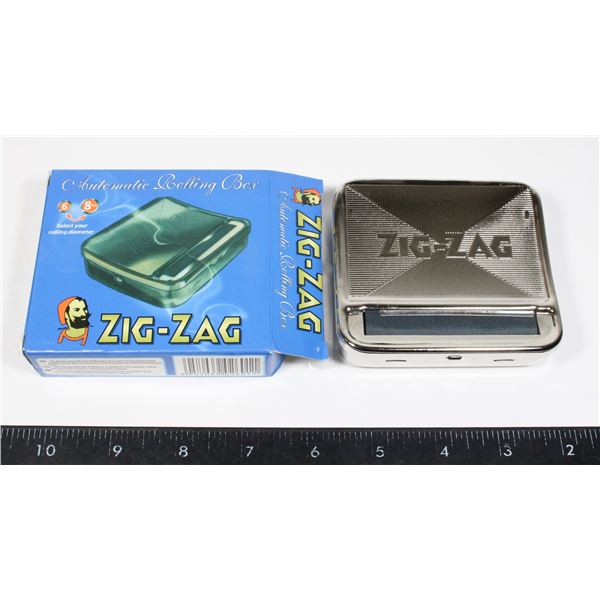 NEW SILVER TONE ZIG - ZAG ROLLING BOX