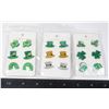 Image 1 : 3 NEW SETS OF SPARKLY ST. PATRICK DAY EARRINGS