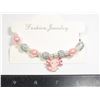 Image 1 : NEW PINK AXOLOTLE FAUX PEARL ADJUSTABLE BRACELET