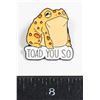 Image 1 : NEW PUNNY ANIMAL LAPEL PIN. TOAD YOU SO