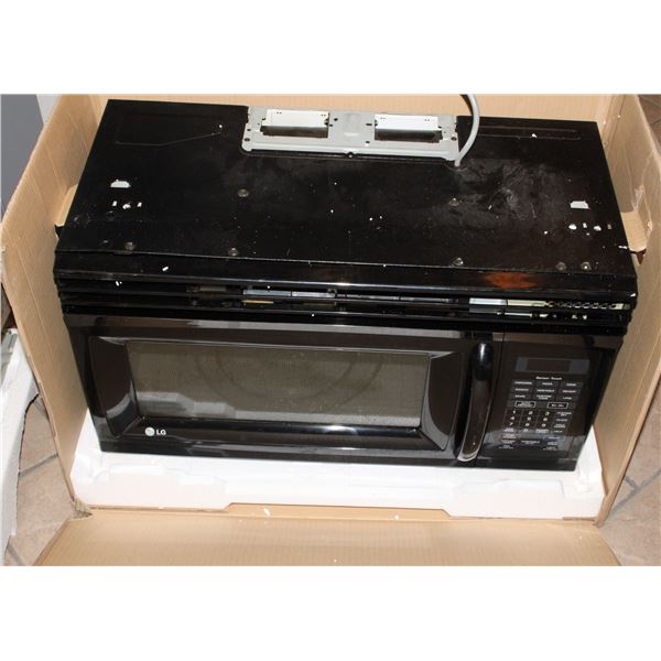 LG MICROWAVE (OVER THE COUNTER STYLE) NEEDS CLEANING, UNTESTED