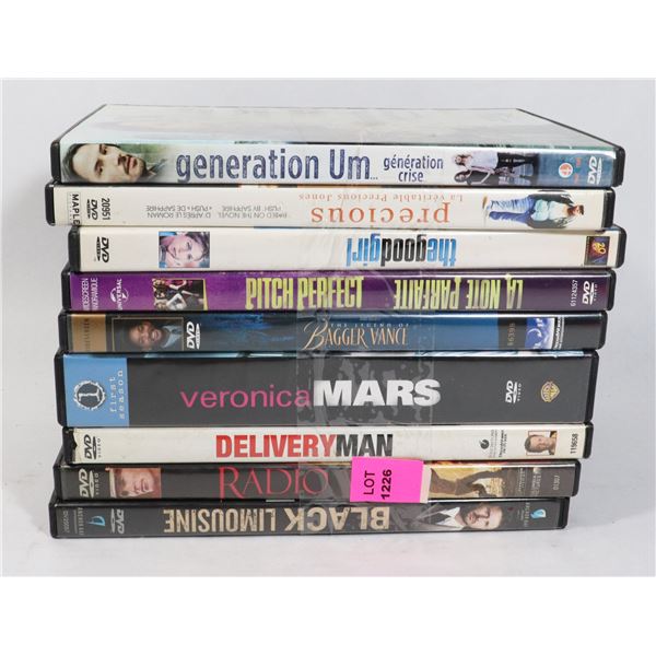 BUNDLE OF ASSORTED DVDS