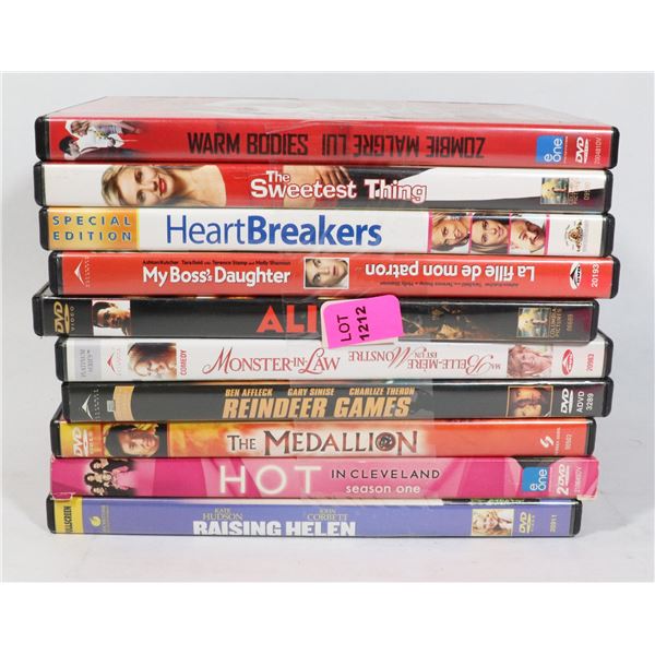 BUNDLE OF ASSORTED DVDS