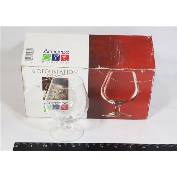 6PC CASE OF ARCOROC 8-1/4-OZ STEMMED GLASSES