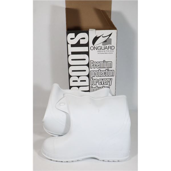 NEW SIZE MEDIUM WHITE 10" OVERBOOTS